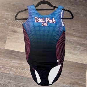 GK Blue and Pink Gymnastics Leotard